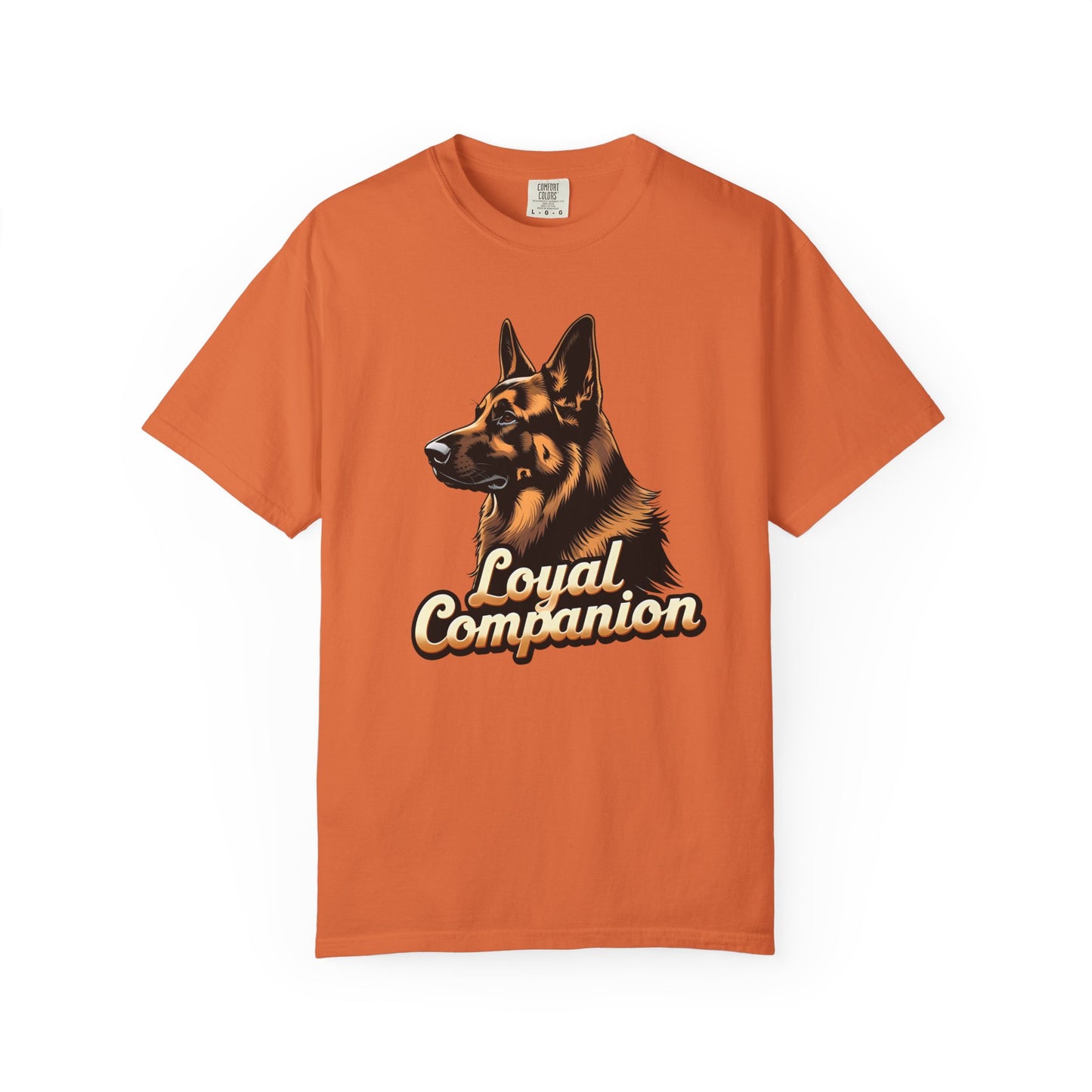 Loyal Companion German Shepherd Lover T-Shirt | Garment-Dyed Unisex Tee for Dog Enthusiasts, Dog Lovers, Gift for Dog Owners, Casual Wear