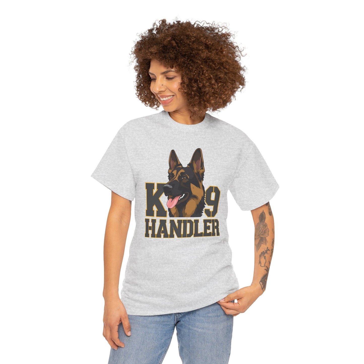 German Shepherd K9 Handler Tee, Perfect for Dog Lovers, Gift for Pet Owners, Unisex Cotton T-Shirt