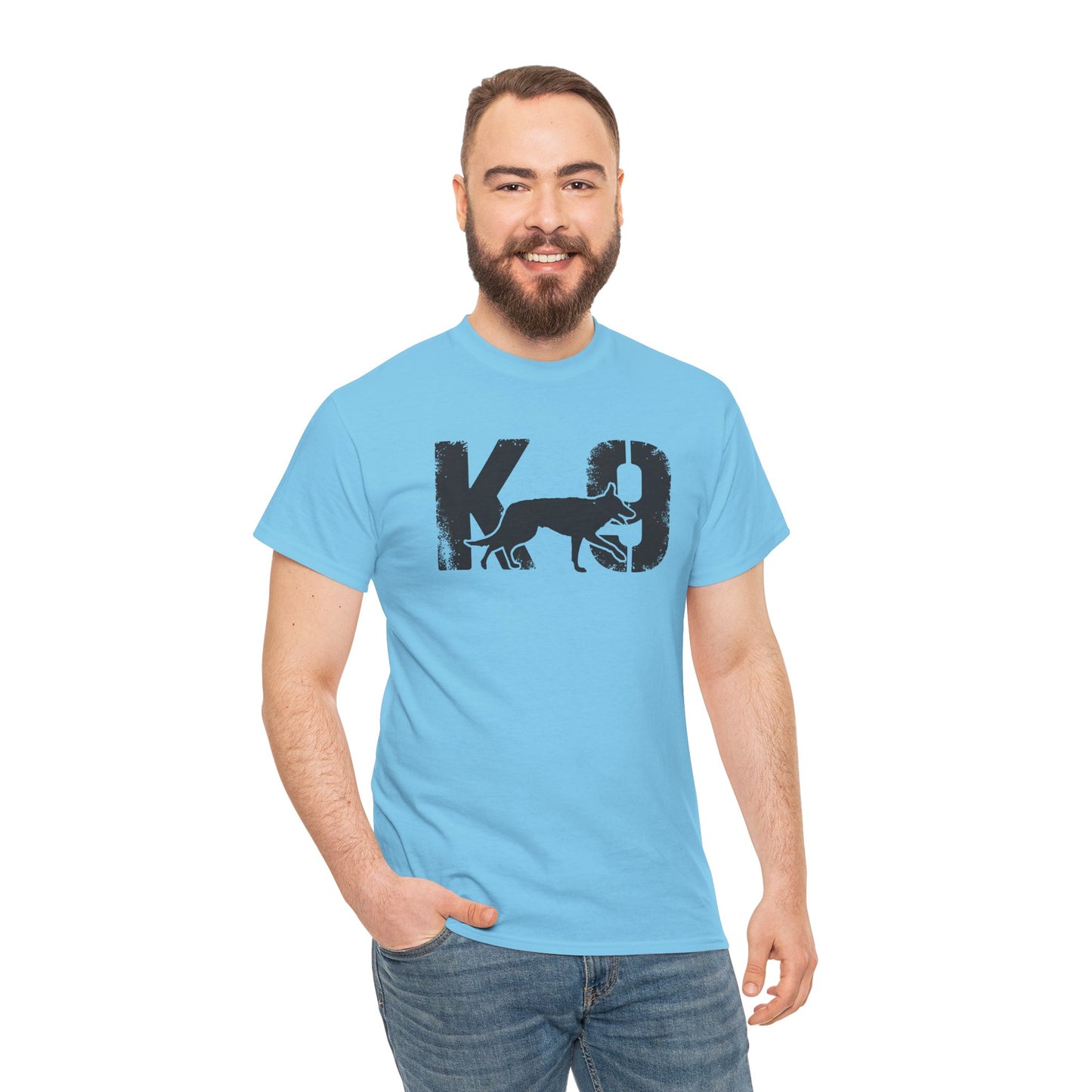 K-9 Dog Lover's Unisex Heavy Cotton Tee | T-Shirt for K-9 Handler | Dog Between K and 9 Design