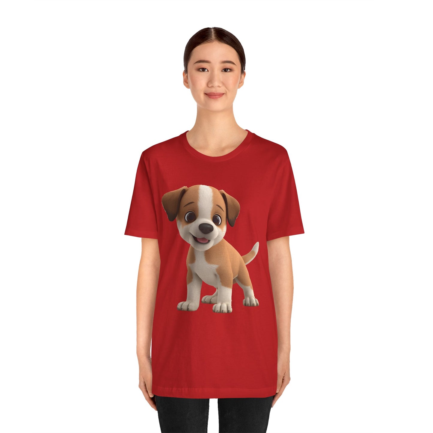 Cute Dog 3D Graphic Tee, Fun Animal Shirt, Dog Lover Gift, Playful Fashion Statement