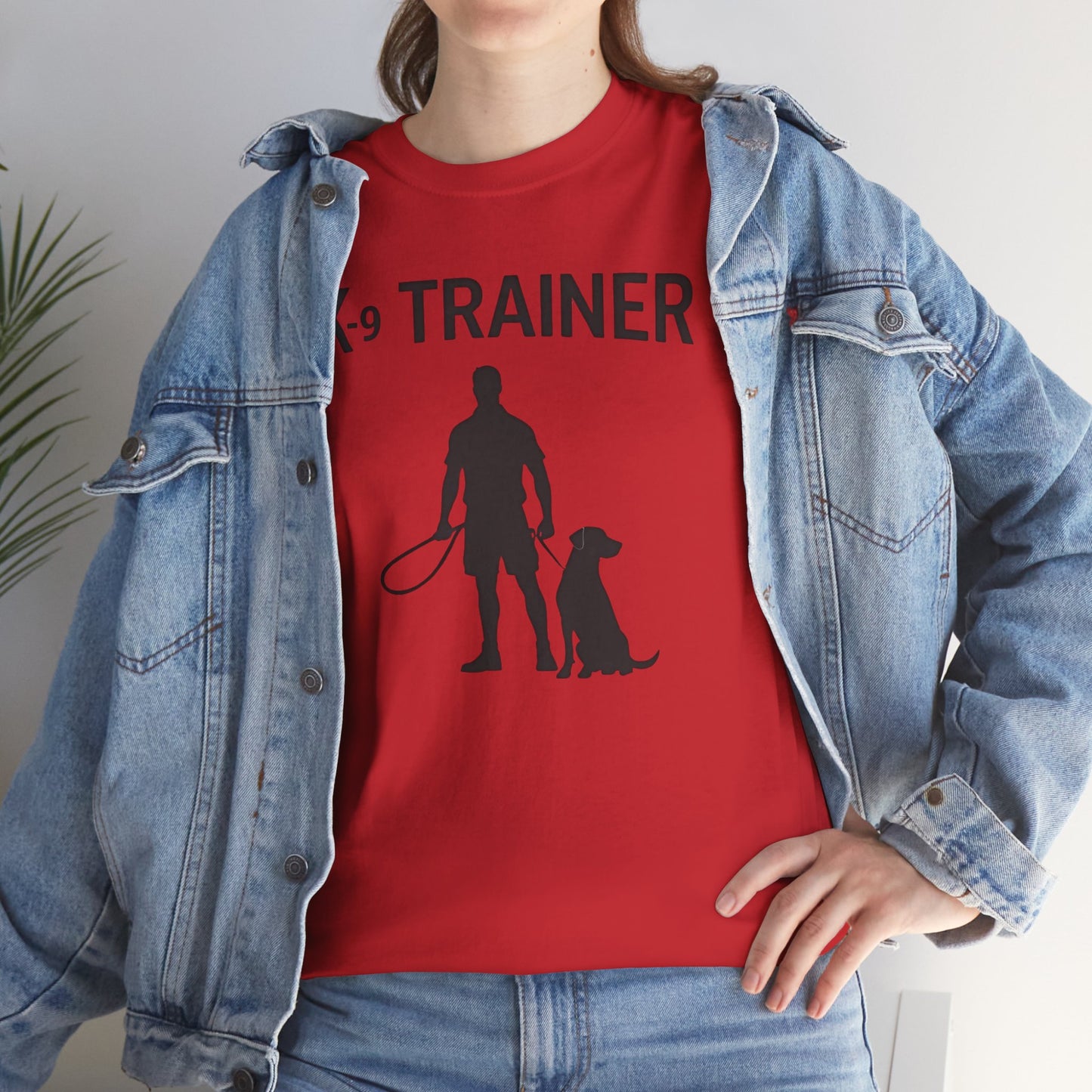 K-9 Trainer  Heavy Cotton T-Shirt, Dog Owner Gift, Police Dog Shirt, Animal Enthusiast Apparel, Casual Style Tee