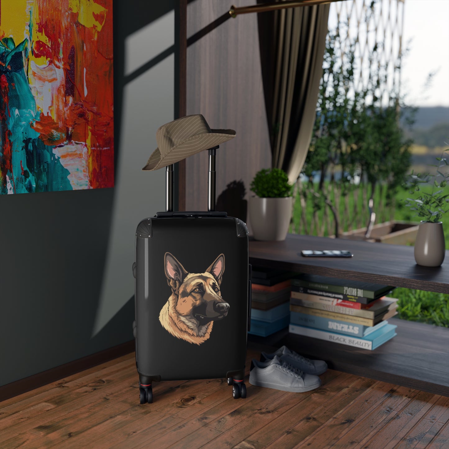 German Shepherd Art Carry-On Suitcase - Stylish Pet Lover Travel Luggage