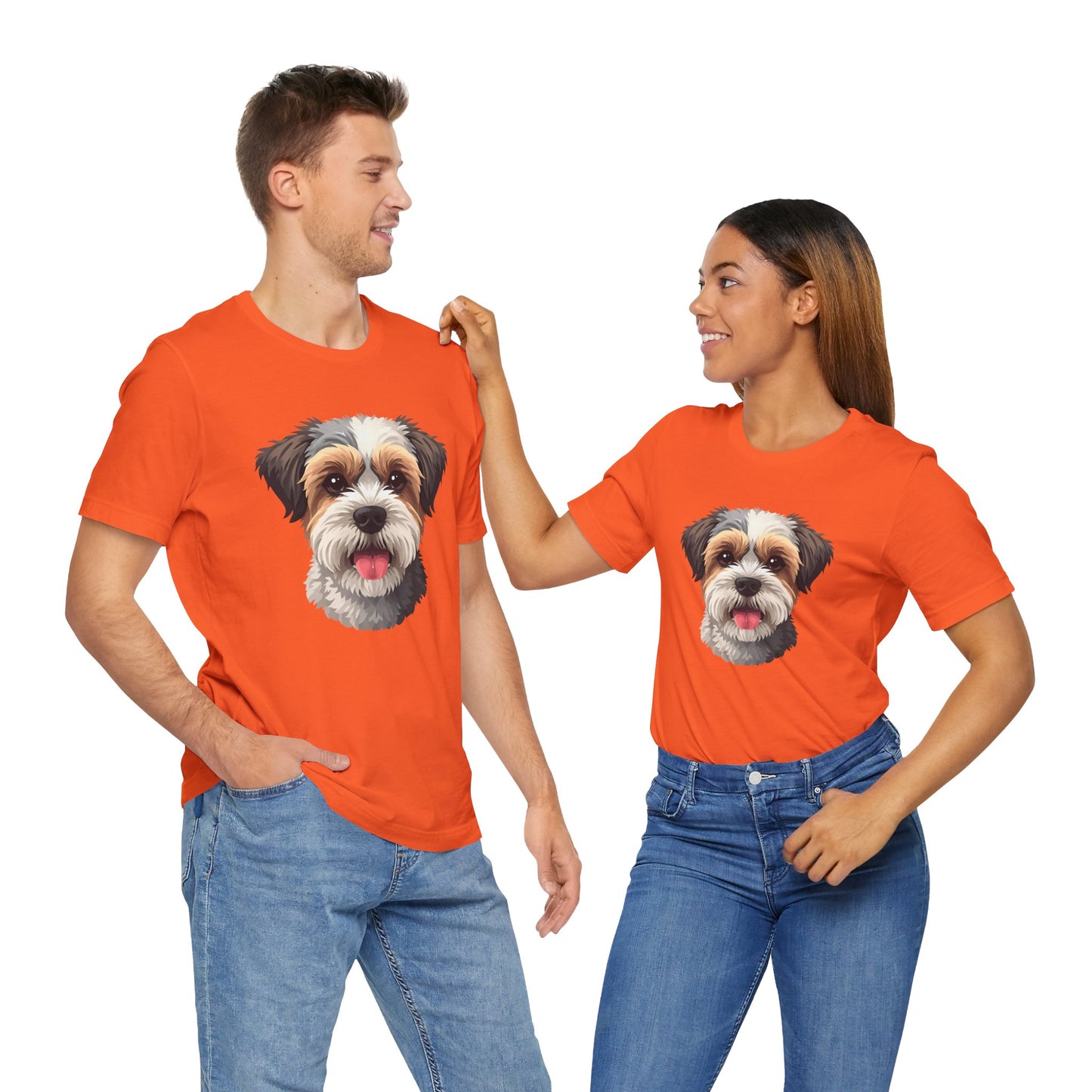 Unisex Dog Lover T-Shirt Featuring a 3D Design of Cute Fluffy Bichon Frise Mix | Gift for Dog Owners