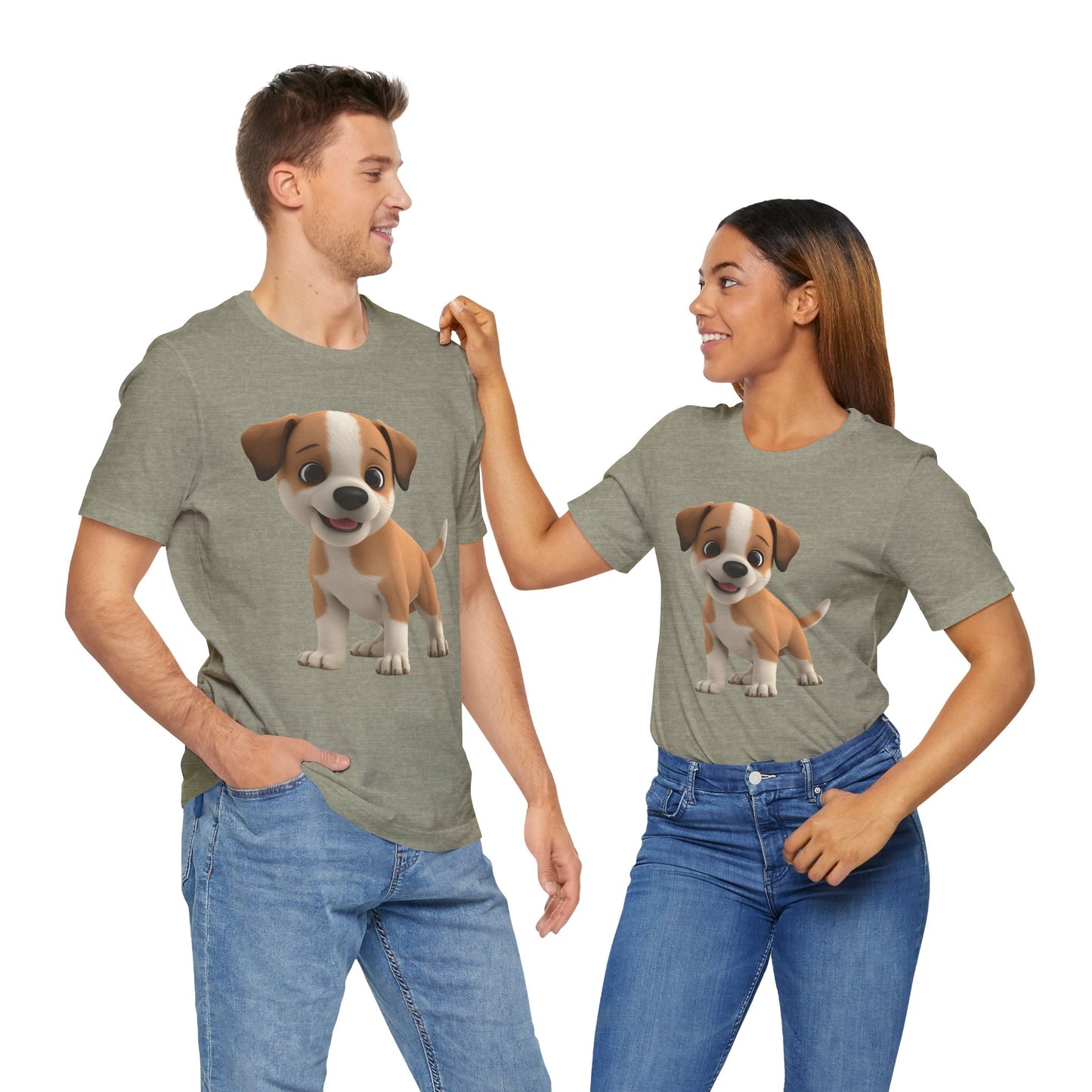Cute Dog 3D Graphic Tee, Fun Animal Shirt, Dog Lover Gift, Playful Fashion Statement