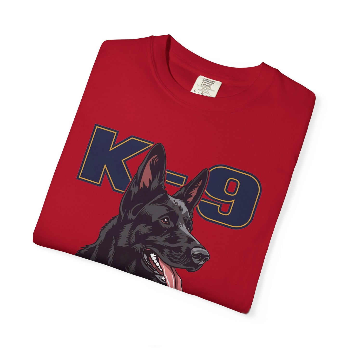 Black German Shepherd K-9 Handler T-Shirt, Garment-Dyed Unisex Tee for Dog Lovers