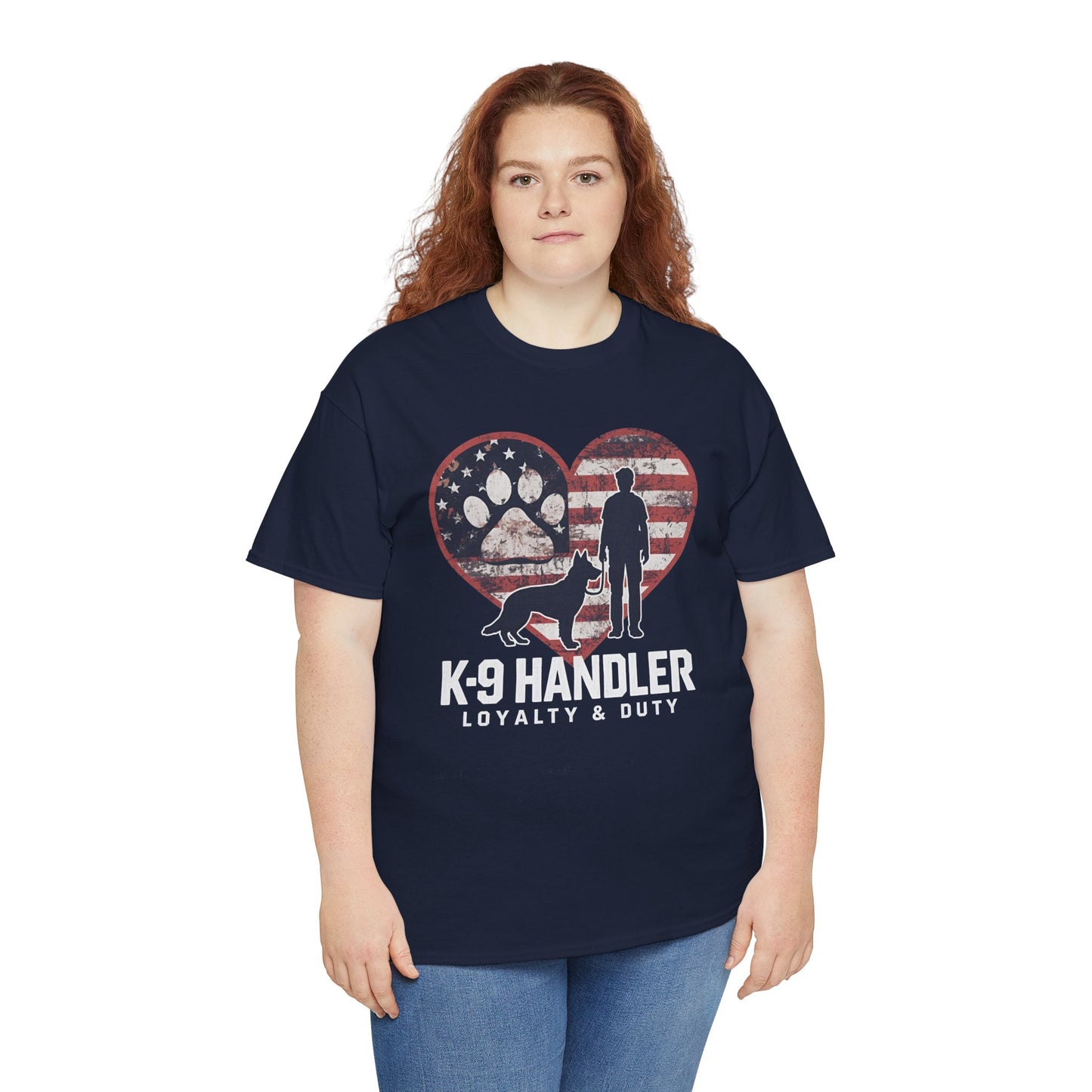 K-9 Handler Heart Tee | Loyalty & Duty T-Shirt | Dog Lover Gift, Police Support Shirt
