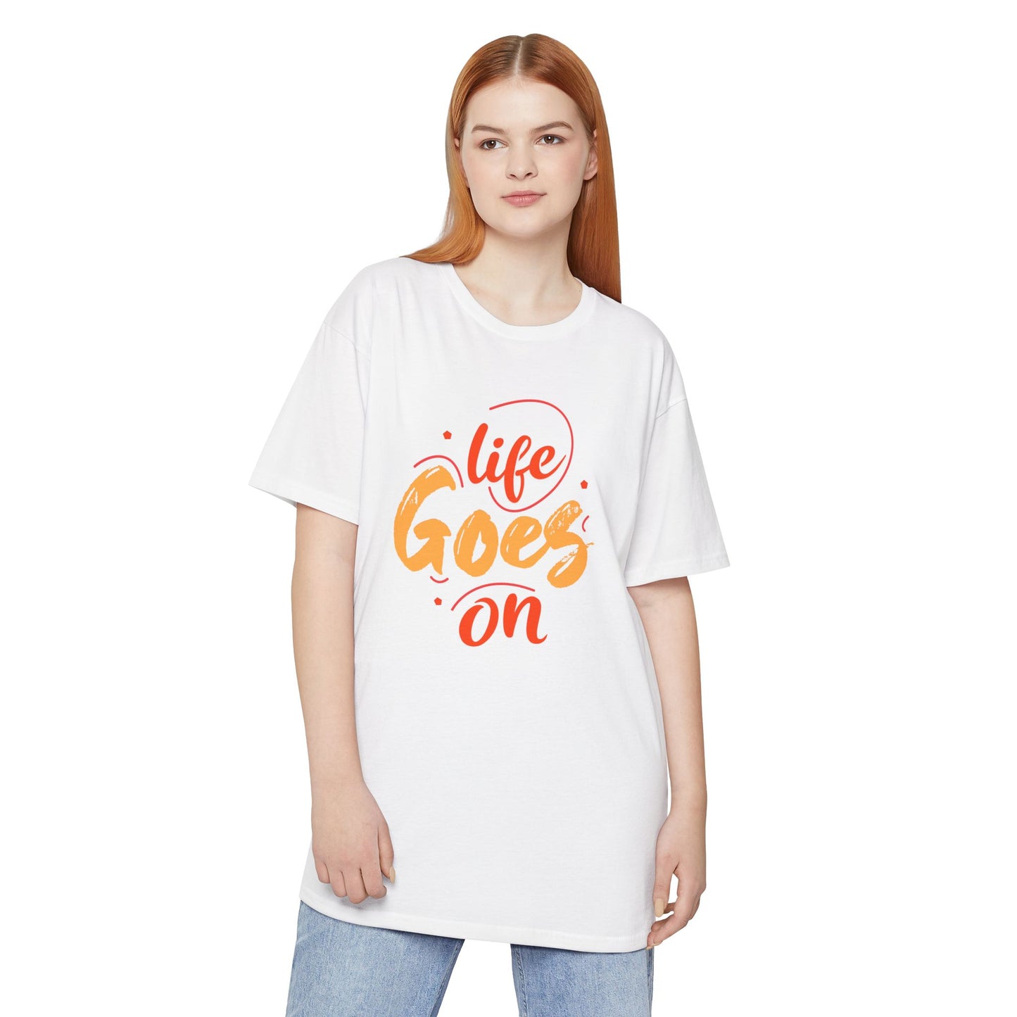 Inspirational Unisex Urban Tee - 'Life Goes On', Casual Streetwear, Gift for Friends, Motivational Outfit, Comfortable Daily Wear