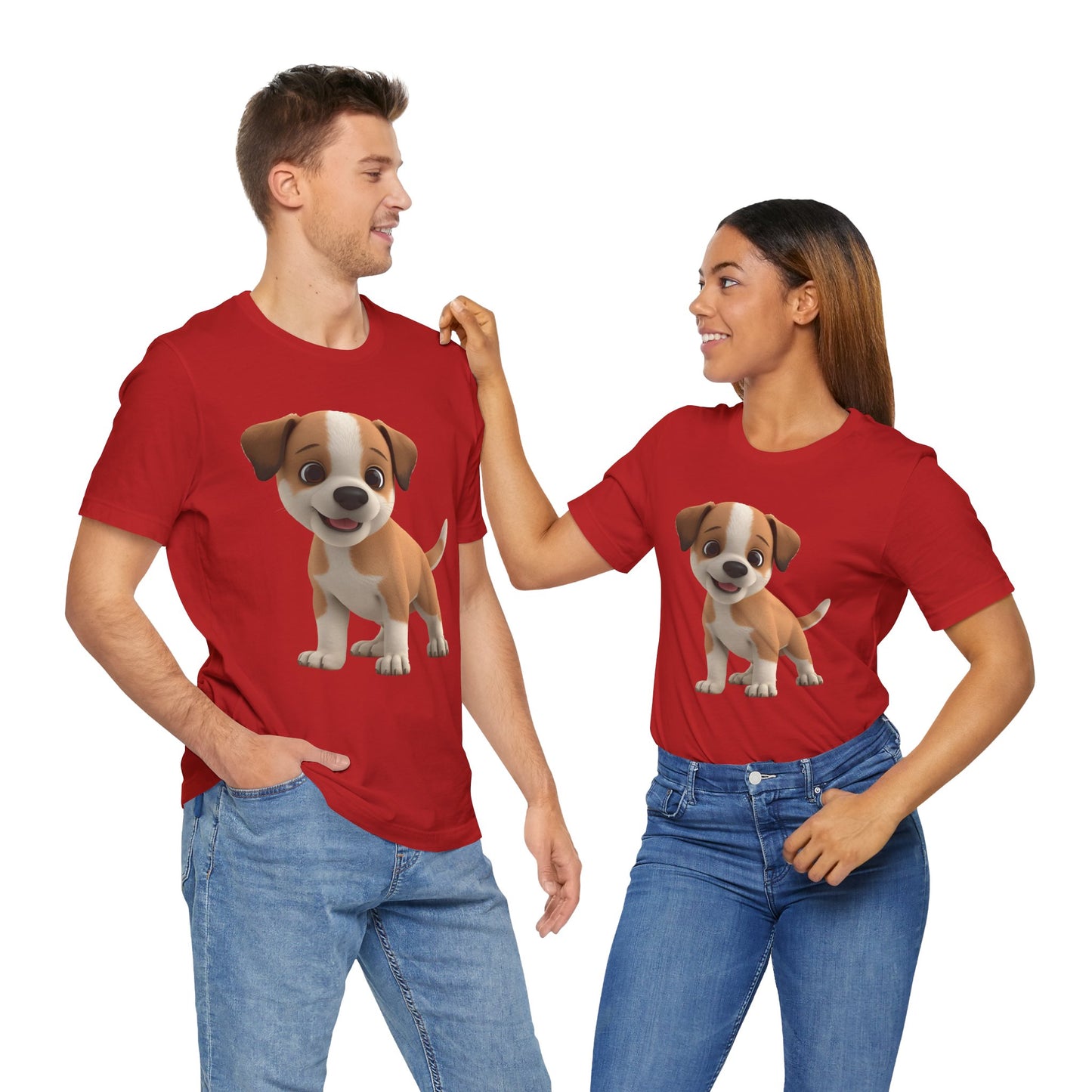 Cute Dog 3D Graphic Tee, Fun Animal Shirt, Dog Lover Gift, Playful Fashion Statement