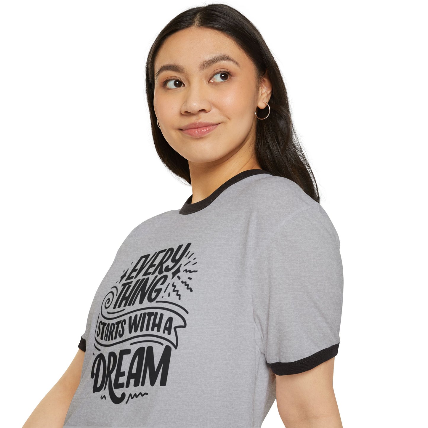 Inspirational Dream T-Shirt - Everything Starts With a Dream, Unisex Cotton Tee for Motivation, Gift for Dreamers, Positive Quote Tee