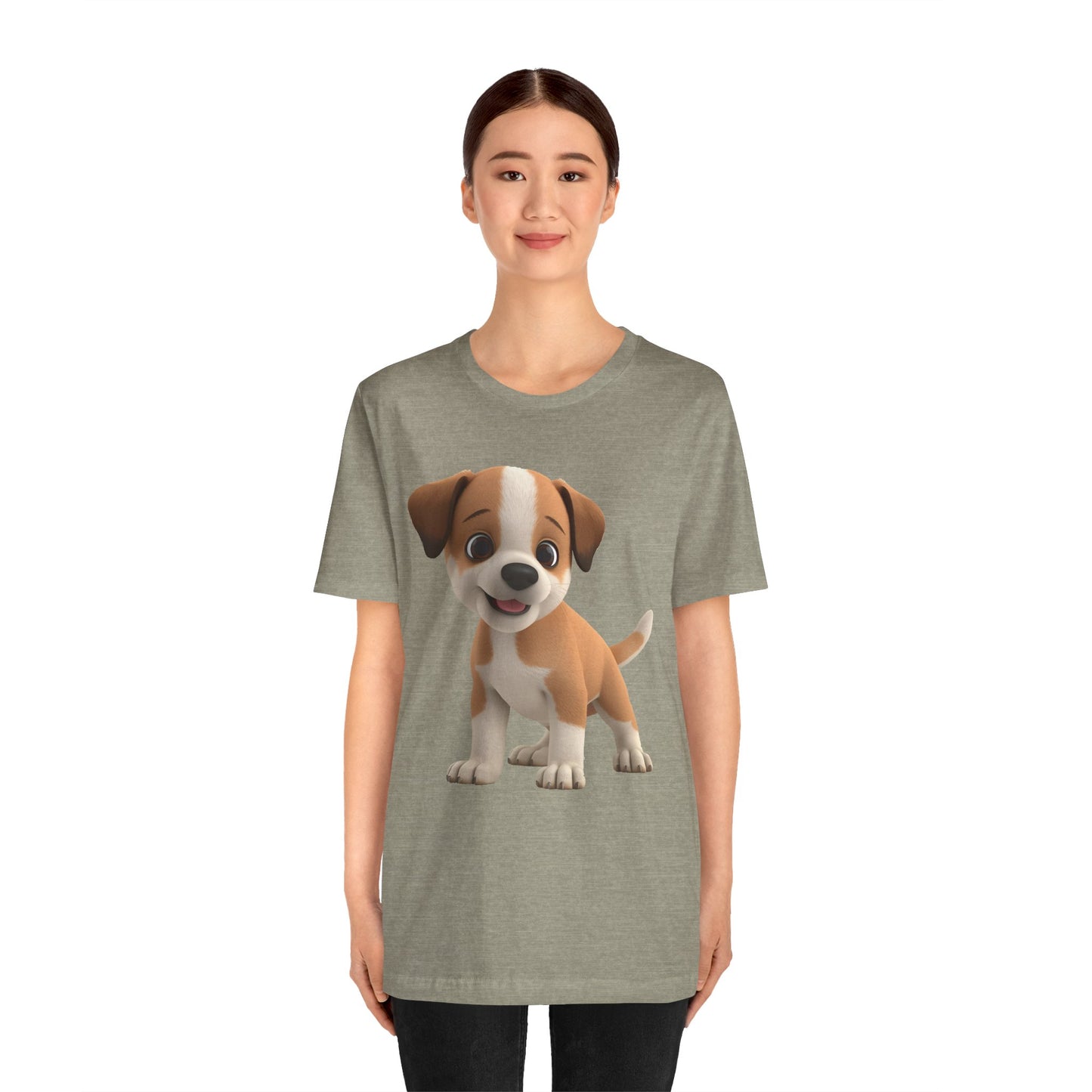 Cute Dog 3D Graphic Tee, Fun Animal Shirt, Dog Lover Gift, Playful Fashion Statement