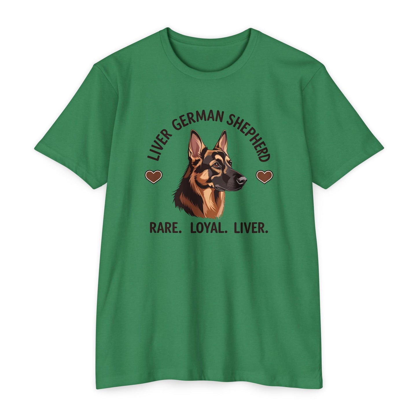 Liver German Shepherd T-Shirt - Rare Loyal Liver, Dog Lover Gift, Unisex Pet Tee, Animal Lover Apparel, Perfect for Birthdays and Dog Shows