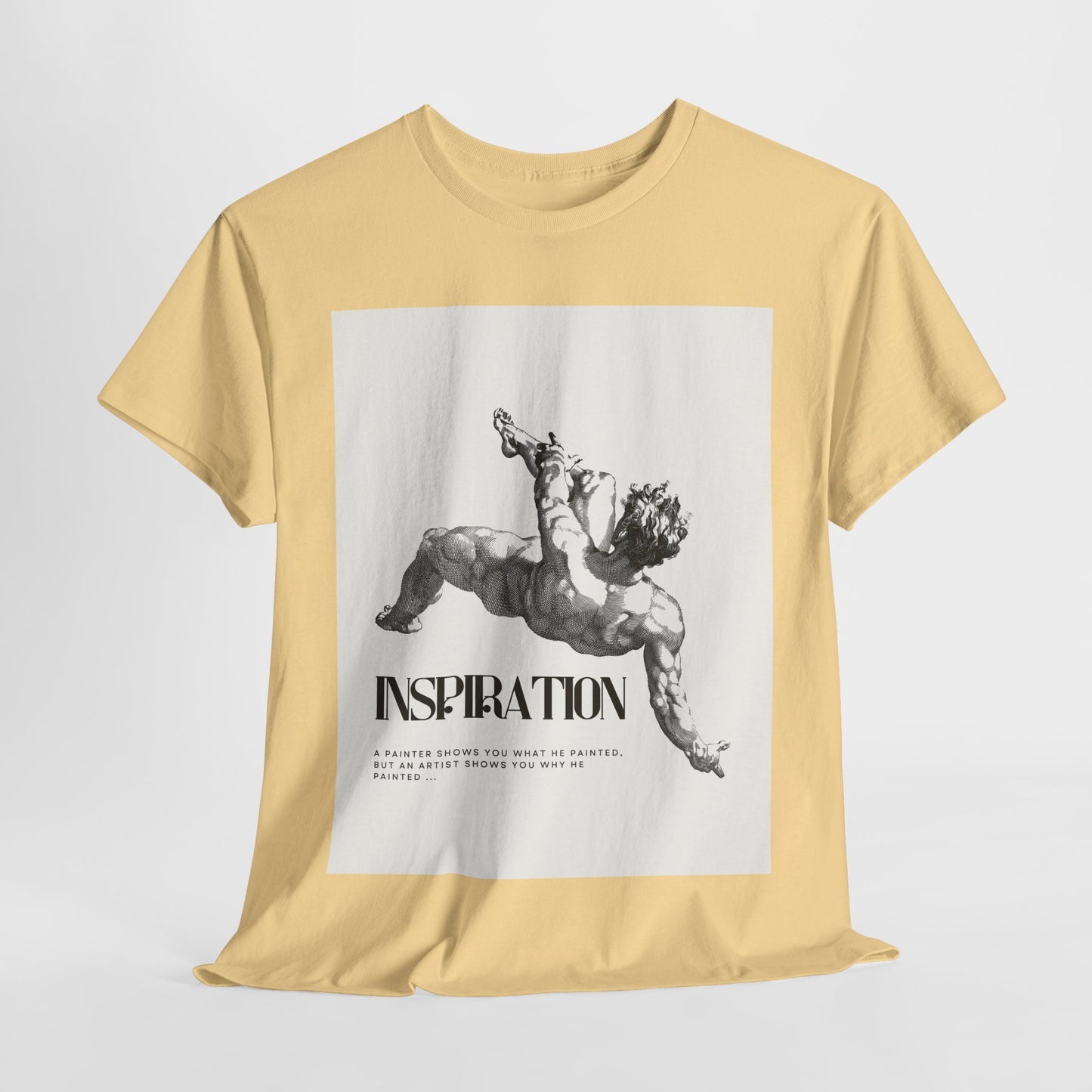 Inspiration Unisex Heavy Cotton Tee, Motivational Shirt, Gift for Artists, Casual Wear, Quote T-Shirt, Birthday Gift