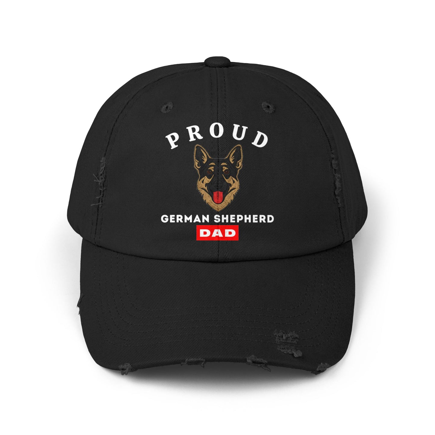 Proud German Shepherd Dad Distressed Cap - Unisex Pet Lover Hat