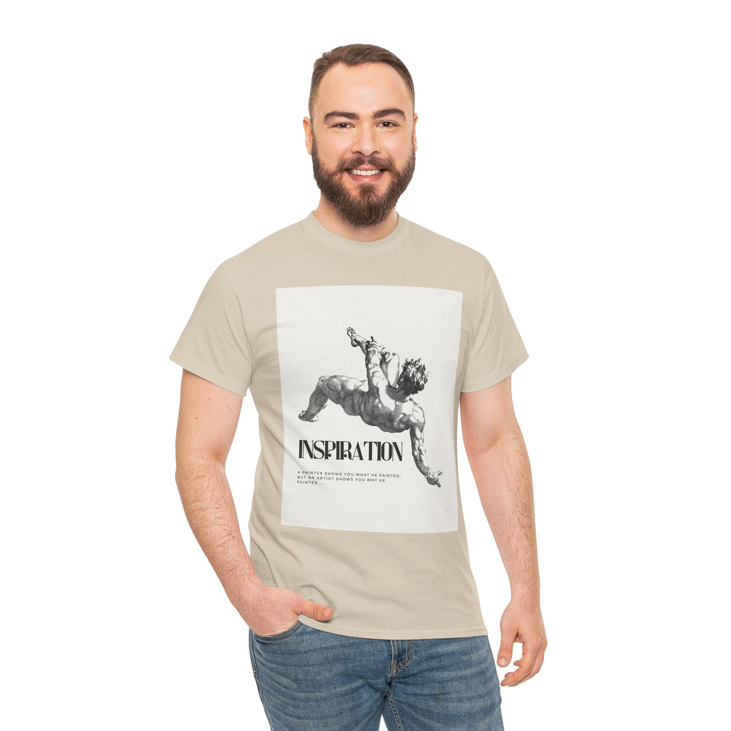 Inspiration Unisex Heavy Cotton Tee, Motivational Shirt, Gift for Artists, Casual Wear, Quote T-Shirt, Birthday Gift