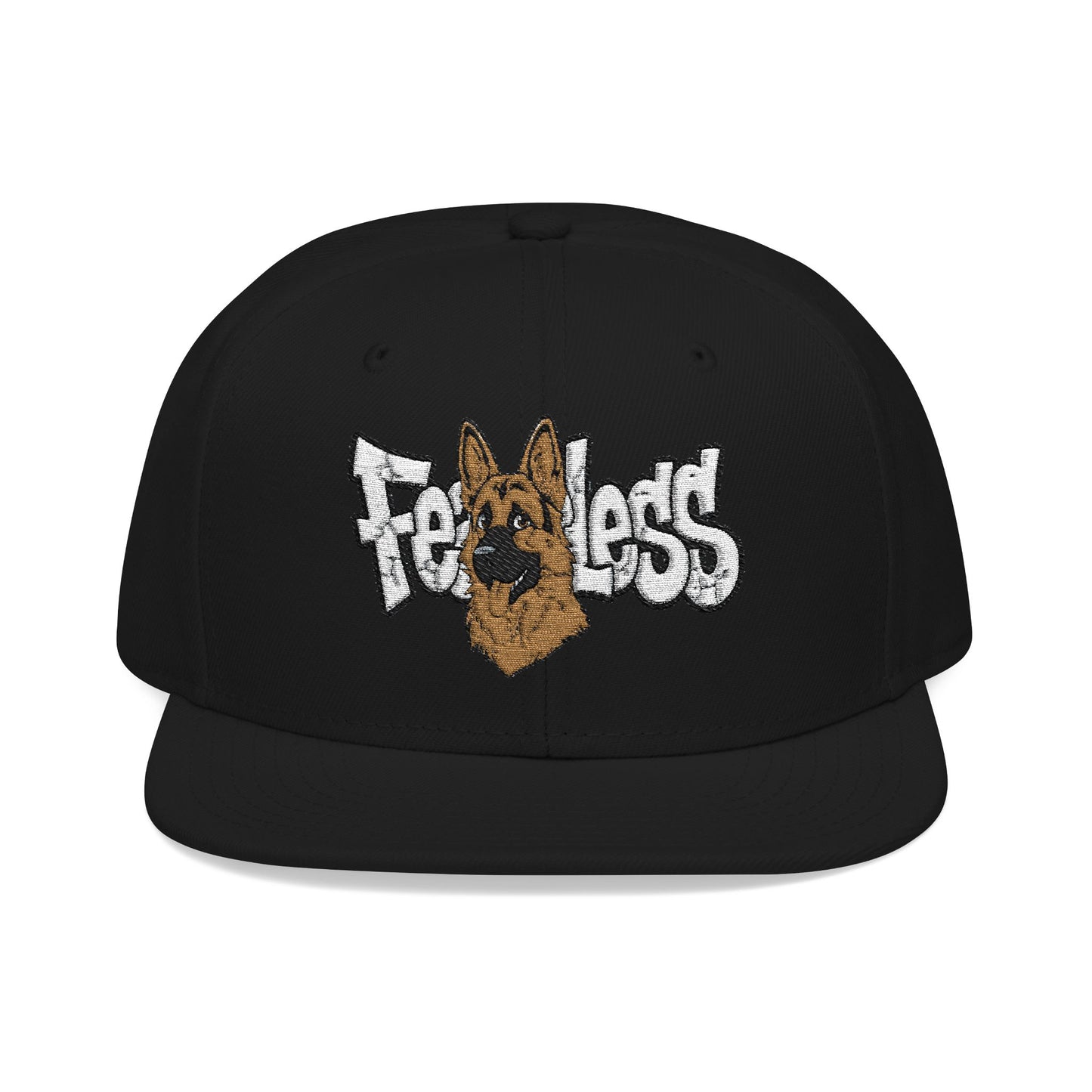 German Shepherd Embroidered Snapback Hat - Fearless