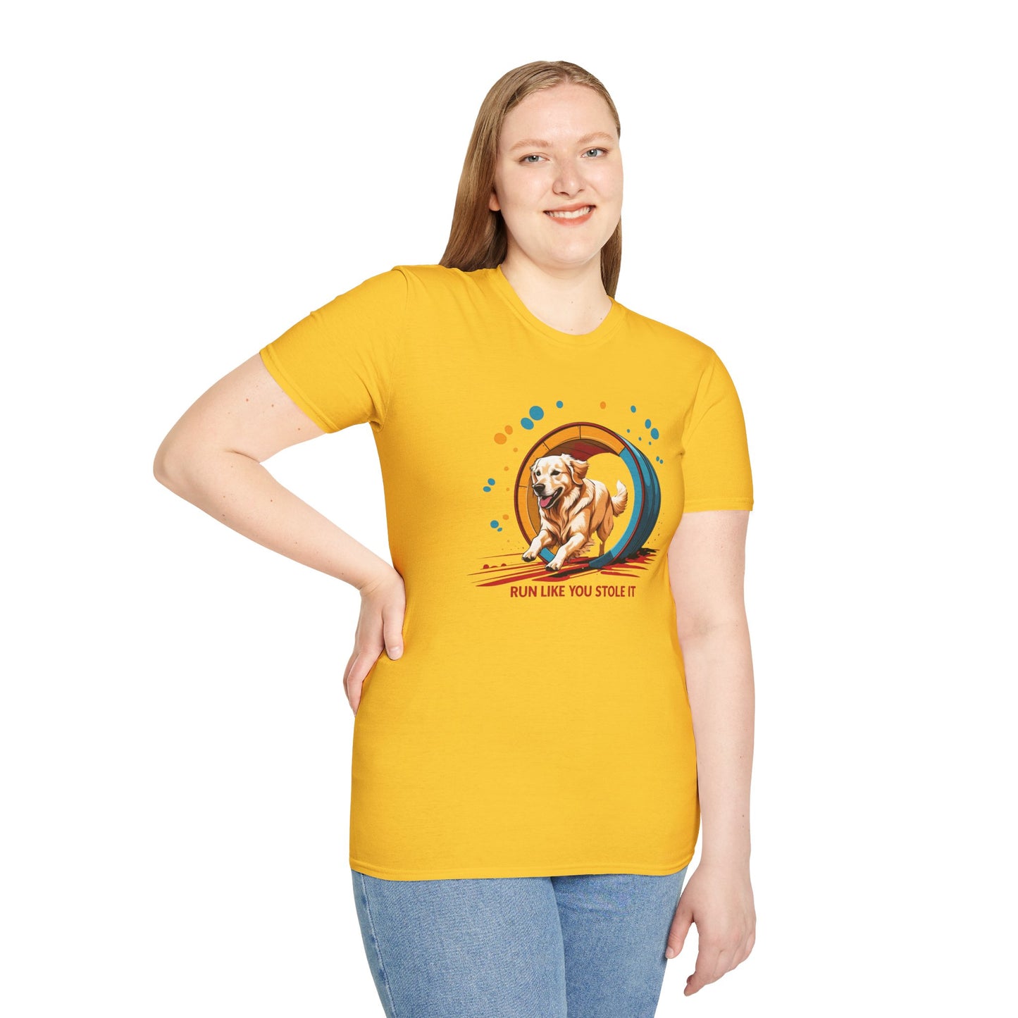 Dog Agility T-Shirt - Run Like You Stole It, Perfect for Dog Trainers, Summer Outfits, Fun Casual Wear