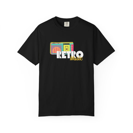 Retro Music T-Shirt, Vintage Style Tee, Unisex Garment-Dyed Shirt, Perfect for Music Lovers, Great for Festivals and Gifts