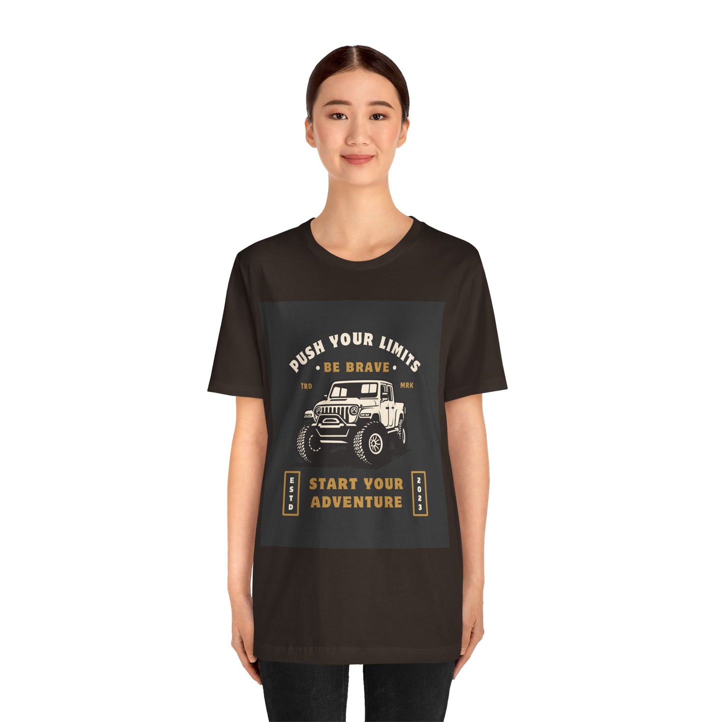 Push Your Limits Adventure-Inspiring Unisex Jersey Tee, Outdoor Shirt, Motivational T-Shirt, Gift for Adventurers, Hiking Apparel, Travel Tee