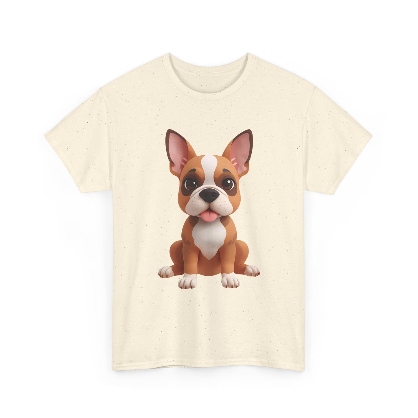 Cute 3D French Bulldog T-Shirt Unisex Heavy Cotton Tee, Dog Lover Gift
