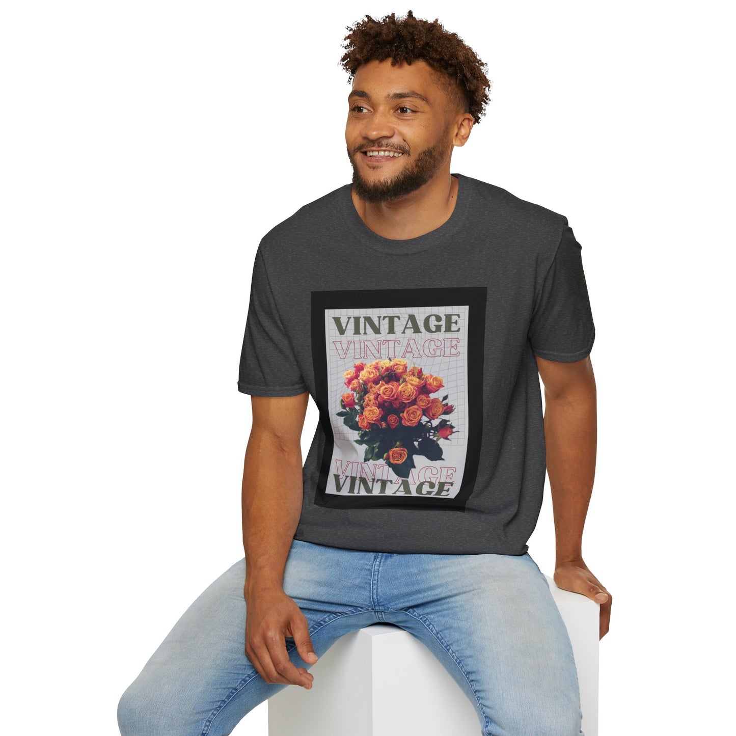 Vintage Floral Graphic Unisex T-Shirt, Retro Tee, Casual Wear, Gift for Her, Vintage Aesthetic, Flower Print Shirt