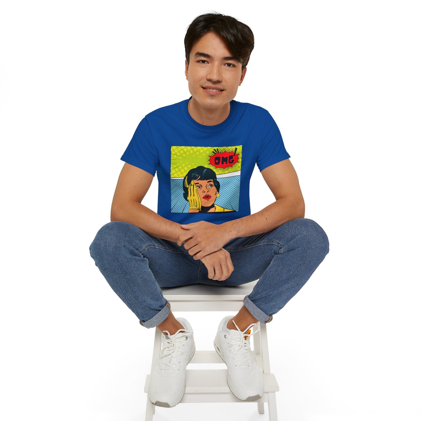 OMG Graphic Unisex Tee | Retro Pop Art T-Shirt, Gift for Trendsetters, Casual Wear, Comic Style, Fun Statement Top