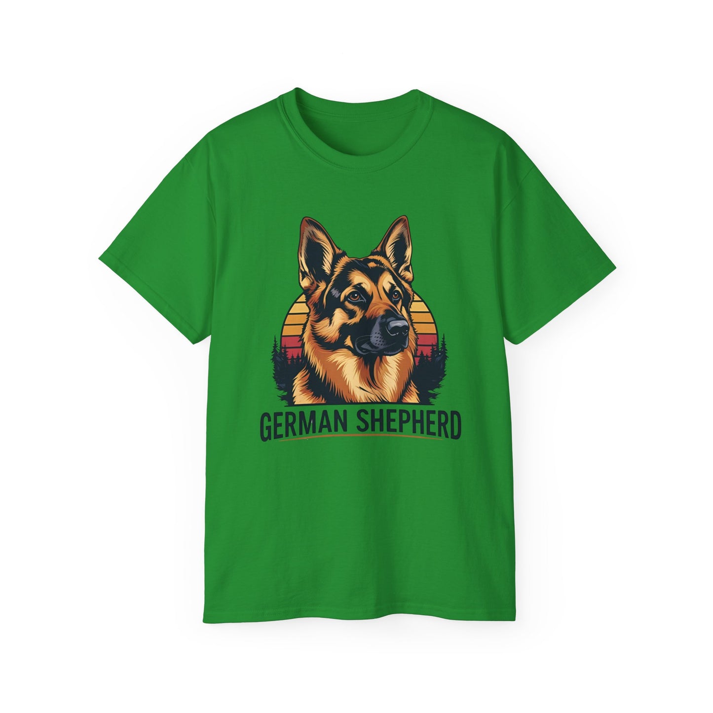 German Shepherd Ultra Cotton Tee, Dog Lover Gift, Retro Design, Pet Owner Shirt, Animal Apparel, Birthday Gift, Casual Wear