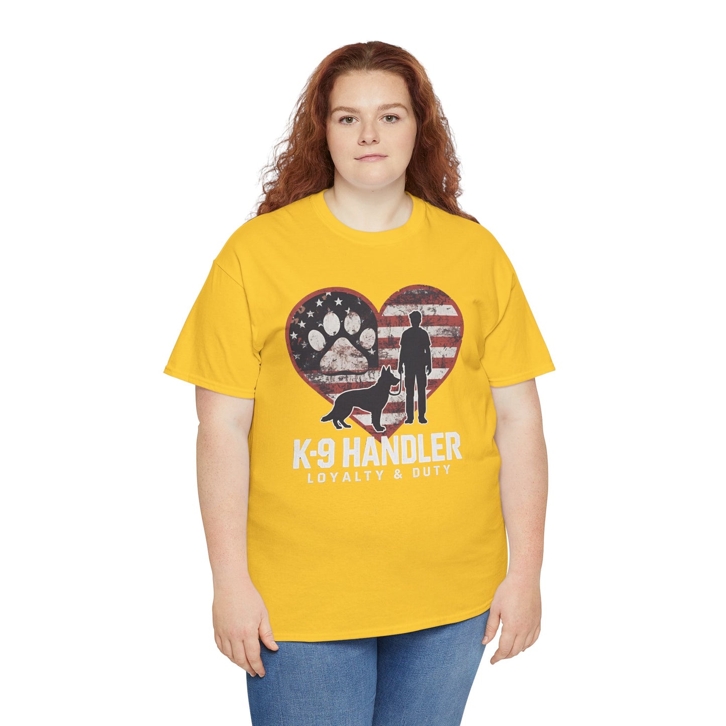 K-9 Handler Heart Tee | Loyalty & Duty T-Shirt | Dog Lover Gift, Police Support Shirt