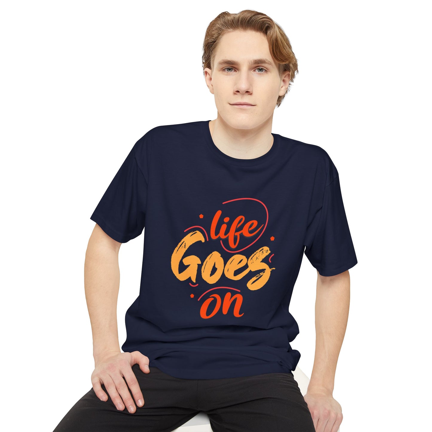 Inspirational Unisex Urban Tee - 'Life Goes On', Casual Streetwear, Gift for Friends, Motivational Outfit, Comfortable Daily Wear
