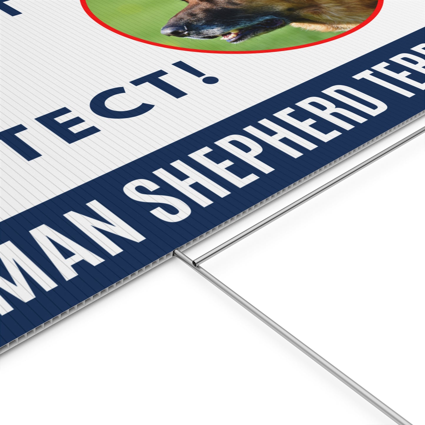 German Shepherd Territory Yard Sign - Respect the Paws That Protect!