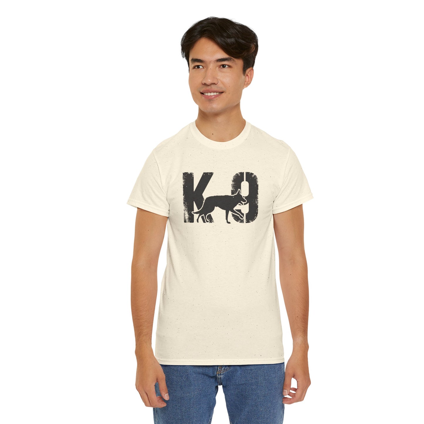 K-9 Dog Lover's Unisex Heavy Cotton Tee | T-Shirt for K-9 Handler | Dog Between K and 9 Design