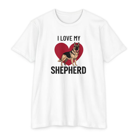 I Love My German Shepherd T-Shirt, Dog Lover Shirt, Pet Owner Tee, Animal Lover Gift, Birthday Gift for Dog Owners, Casual Wear