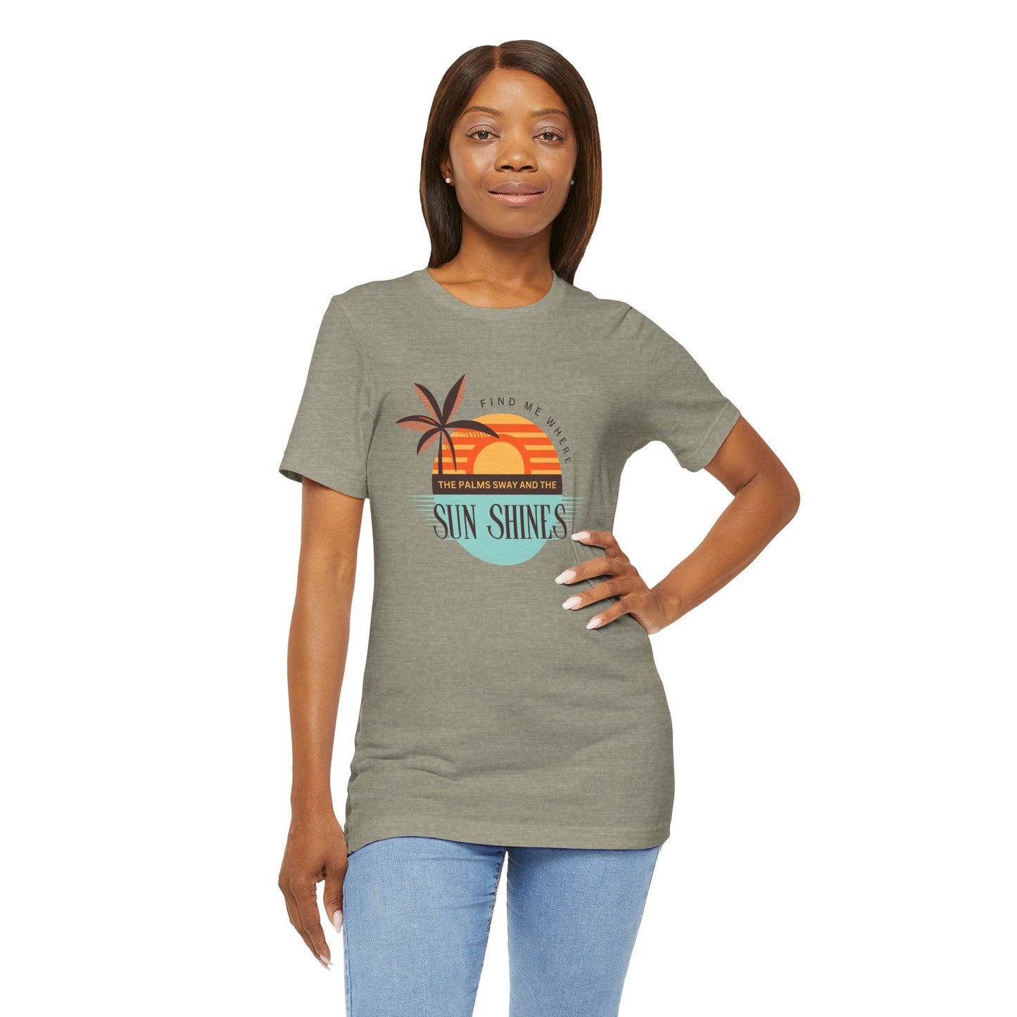 Tropical Vibes Tee - Relaxing Beach Sunset Design for Travelers and Summer Lovers, Perfect Gift for Vacations, Beach Days, and Casual Style