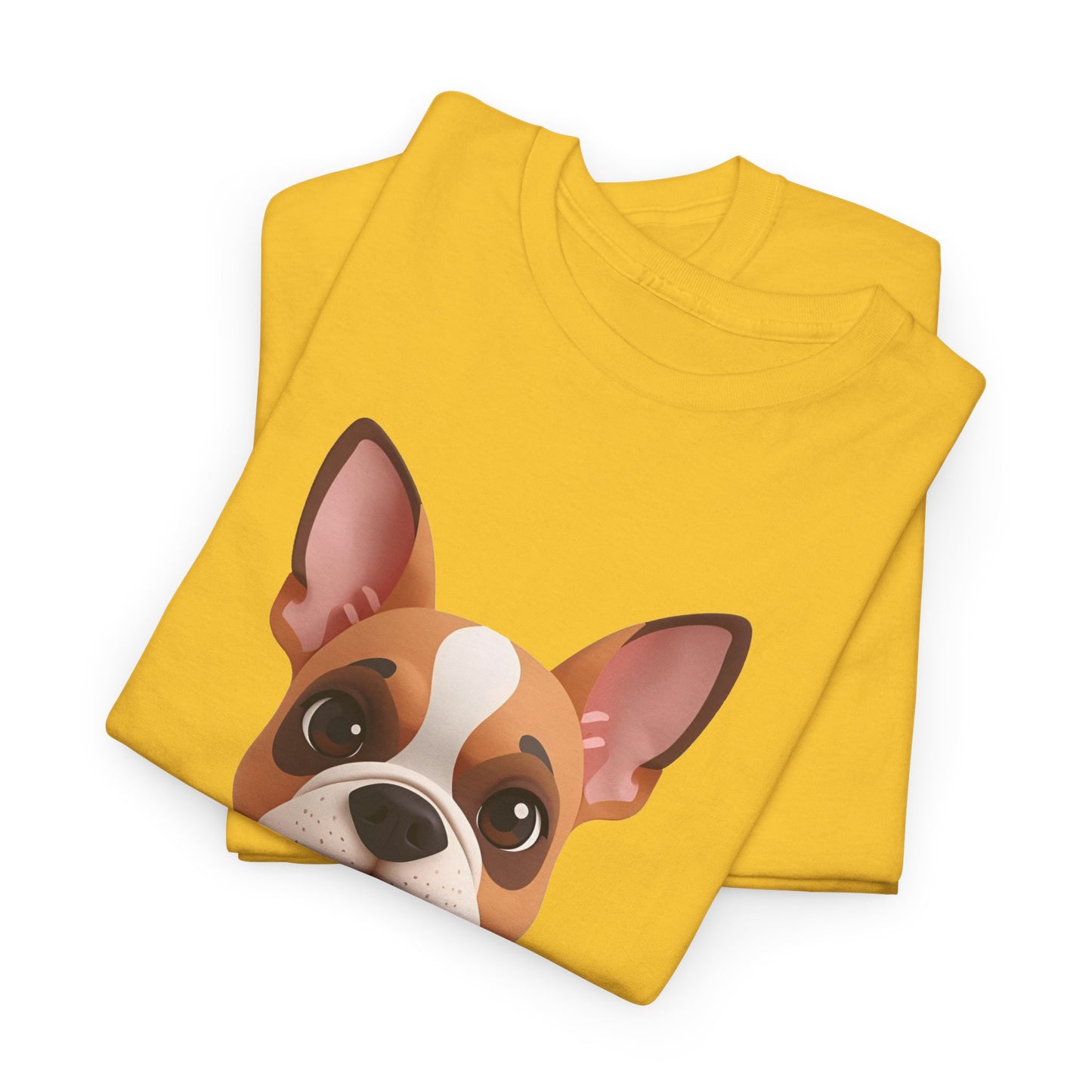 Cute 3D French Bulldog T-Shirt Unisex Heavy Cotton Tee, Dog Lover Gift