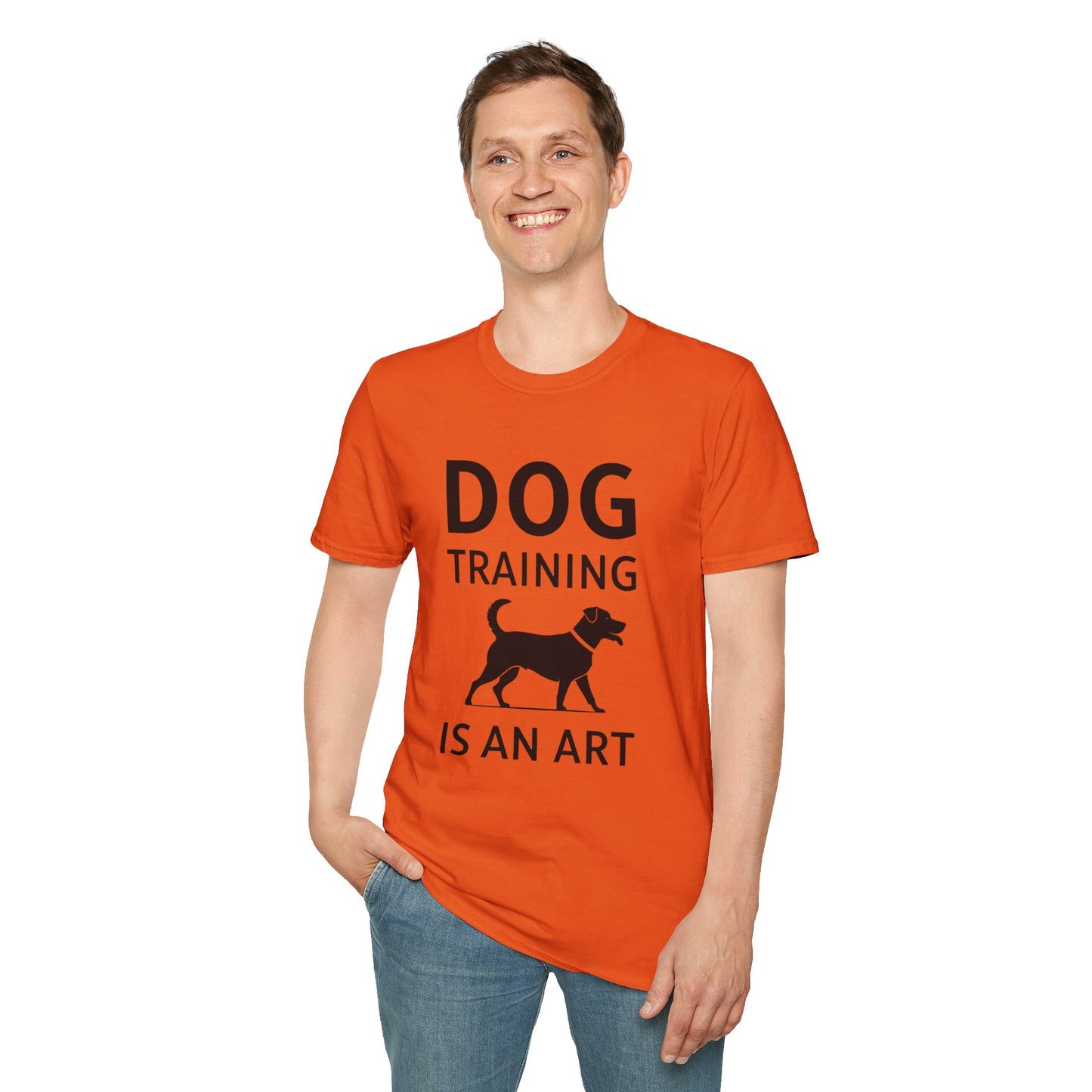 Dog Training is an Art Unisex Softstyle T-Shirt, Dog Lover Gift, Pet Training Apparel, Dog Owner Tee, Casual Wear, Gift for Dog Trainers