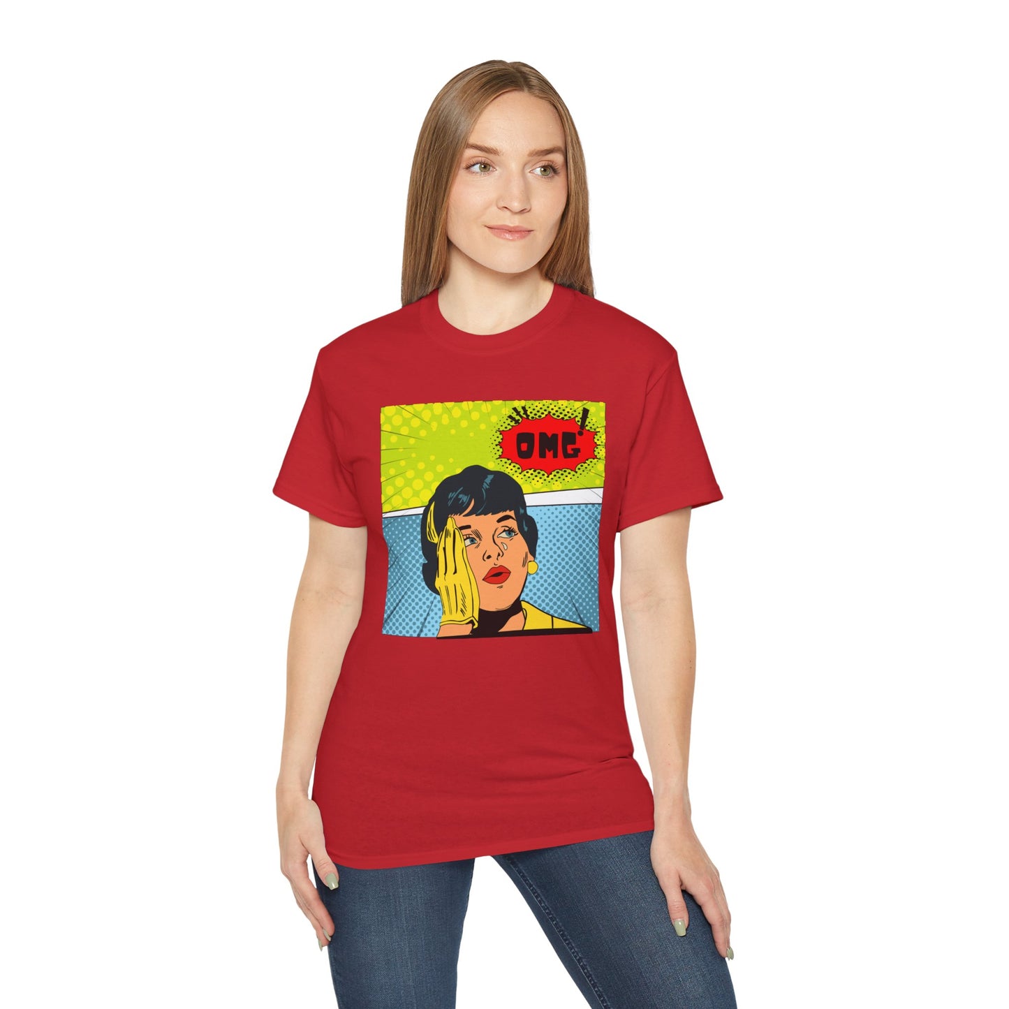 OMG Graphic Unisex Tee | Retro Pop Art T-Shirt, Gift for Trendsetters, Casual Wear, Comic Style, Fun Statement Top