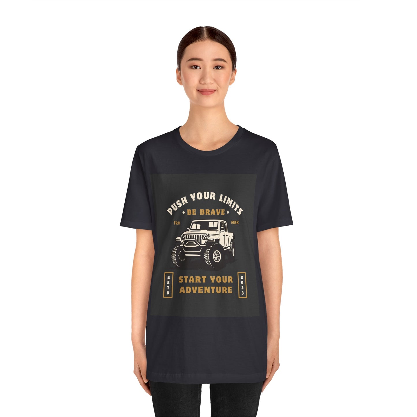 Push Your Limits Adventure-Inspiring Unisex Jersey Tee, Outdoor Shirt, Motivational T-Shirt, Gift for Adventurers, Hiking Apparel, Travel Tee