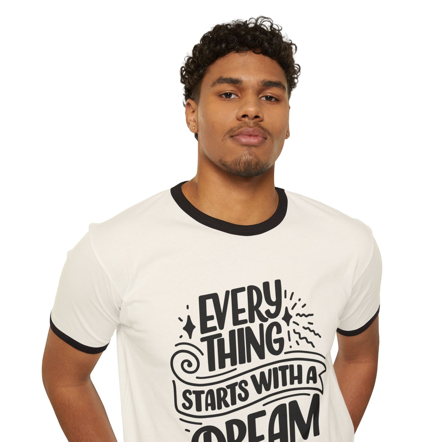 Inspirational Dream T-Shirt - Everything Starts With a Dream, Unisex Cotton Tee for Motivation, Gift for Dreamers, Positive Quote Tee