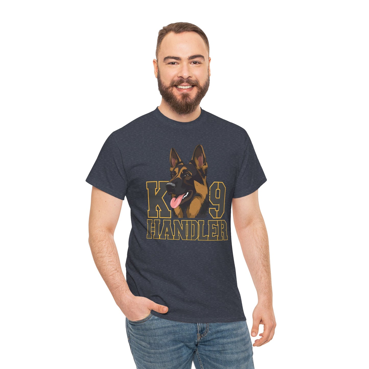 German Shepherd K9 Handler Tee, Perfect for Dog Lovers, Gift for Pet Owners, Unisex Cotton T-Shirt