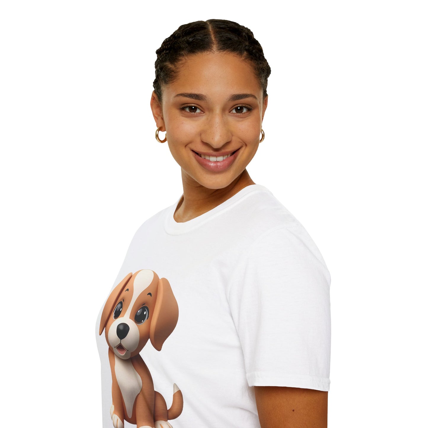 Adorable Puppy 3D Graphic T-Shirt for Dog Lovers, Cute Pet Shirt