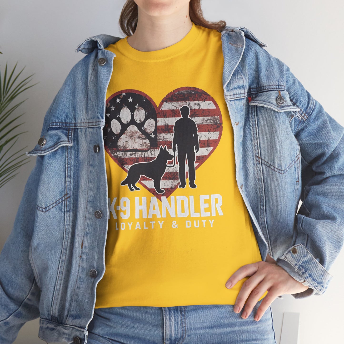 K-9 Handler Heart Tee | Loyalty & Duty T-Shirt | Dog Lover Gift, Police Support Shirt