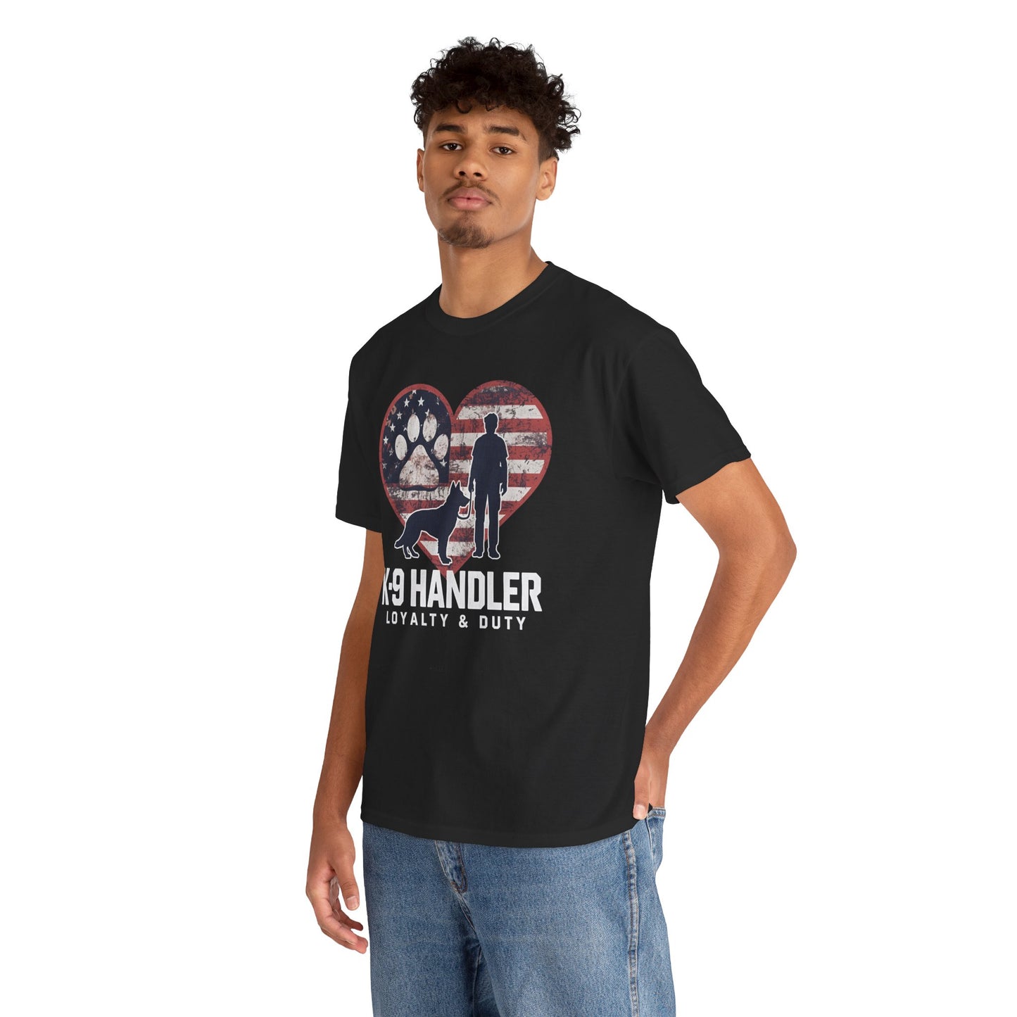 K-9 Handler Heart Tee | Loyalty & Duty T-Shirt | Dog Lover Gift, Police Support Shirt