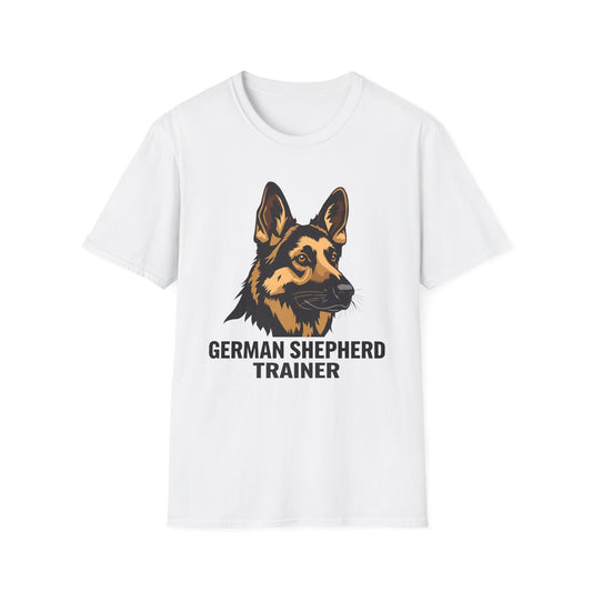 German Shepherd Trainer Unisex Softstyle T-Shirt, Dog Lover Gift, Pet Trainer Apparel