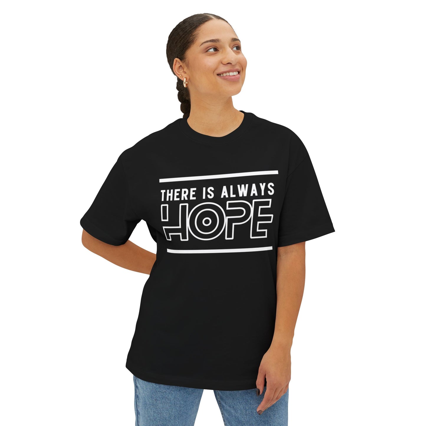 Unisex Oversized Hope Tee, Casual T-Shirt for Men and Women, Inspirational Graphic Tee, Gift for Friends, Motivational Wear