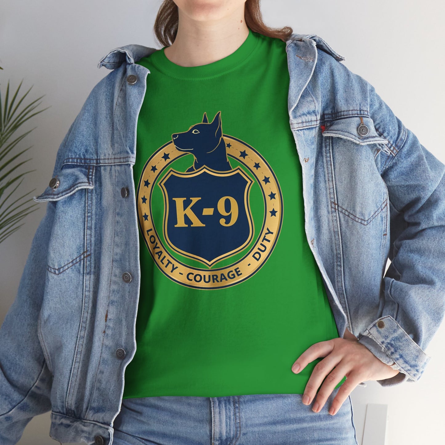 K-9 Police Unisex Heavy Cotton Tee - Loyalty Courage Duty | Dog Lover Gift, Law Enforcement Apparel, Dog Training Shirt