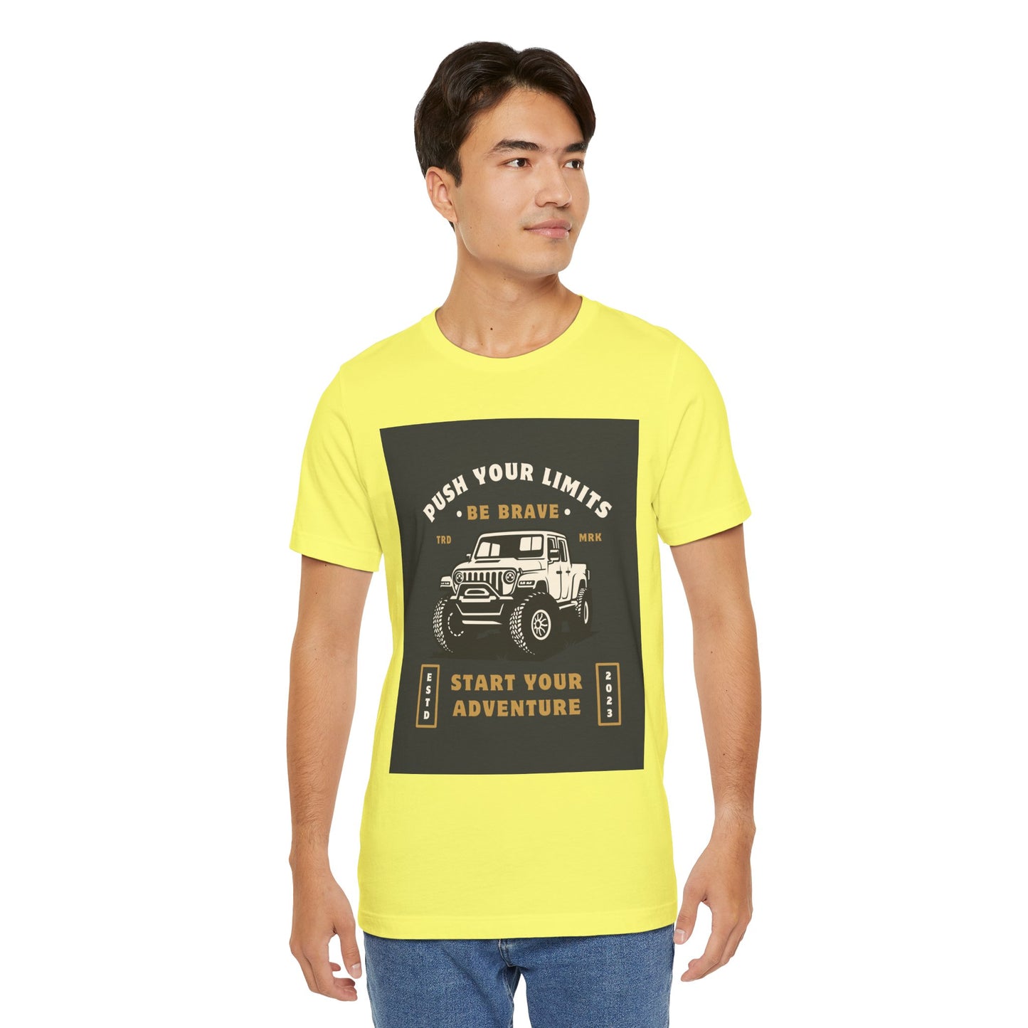 Push Your Limits Adventure-Inspiring Unisex Jersey Tee, Outdoor Shirt, Motivational T-Shirt, Gift for Adventurers, Hiking Apparel, Travel Tee