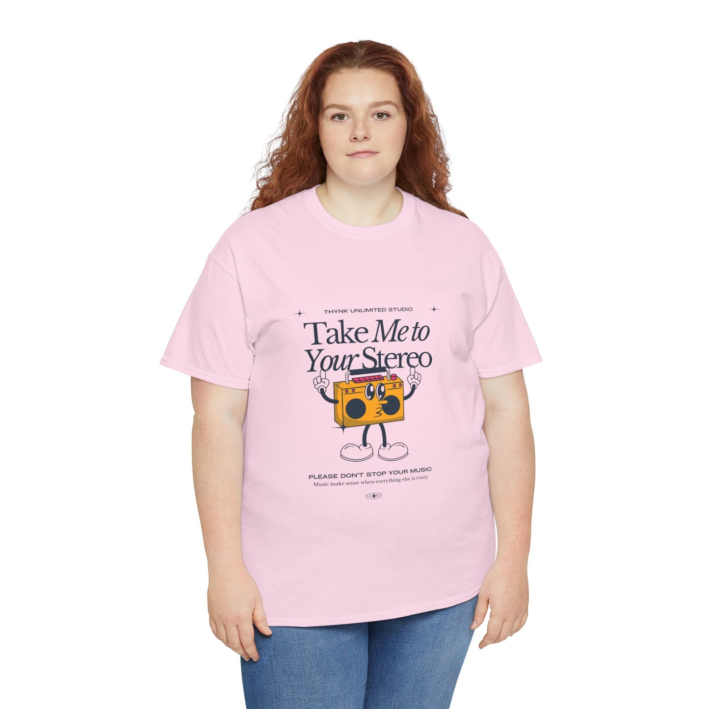 Retro Music Lover Tee - Take Me To Your Stereo, Vintage Style Shirt, Graphic T-Shirt, Unisex Cotton Top, Perfect Gift for Musicians, Summer Outfit