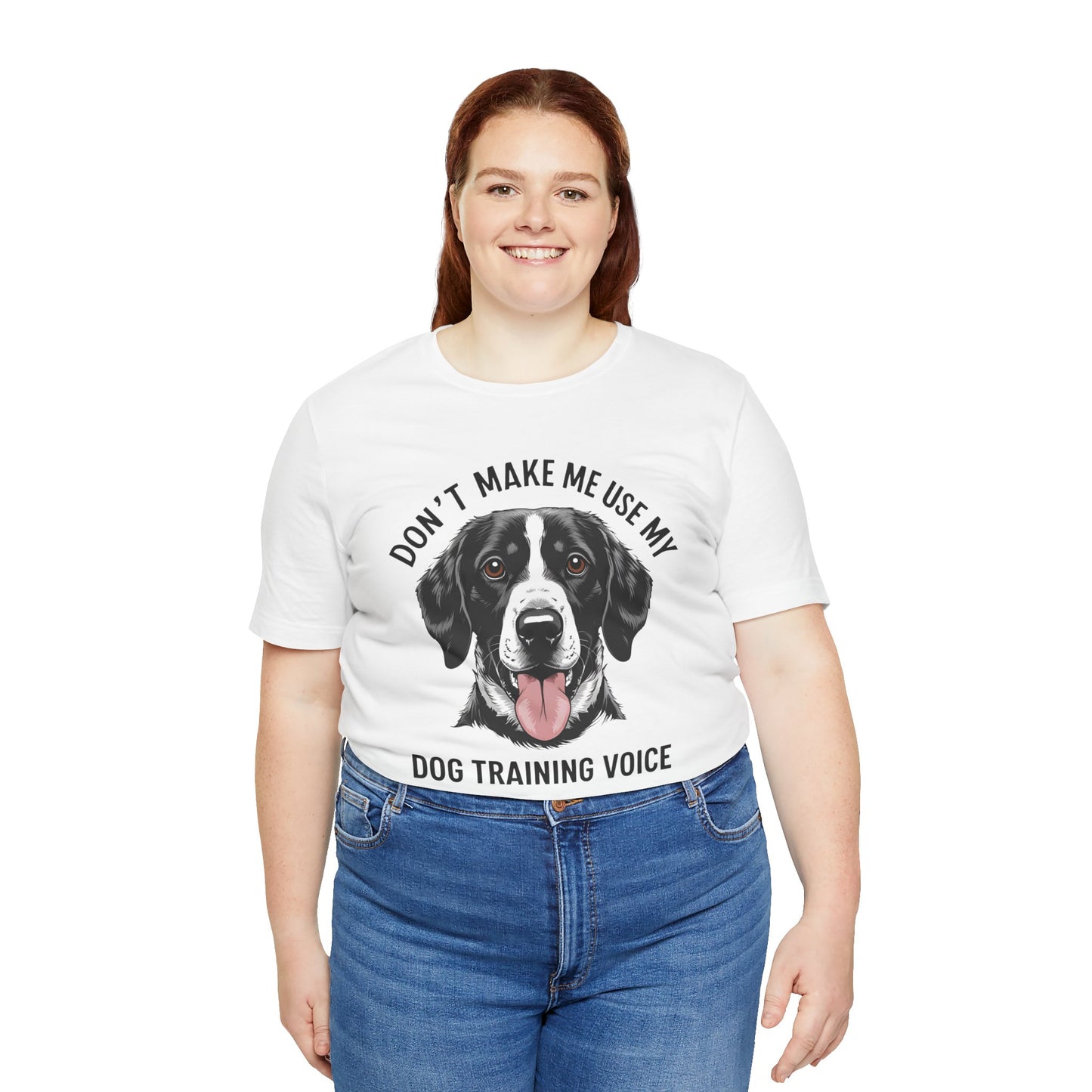 Dog Training T-Shirt - Don't Make Me Use My Dog Training Voice, Funny Pet Owner Gift, Canine Training Apparel