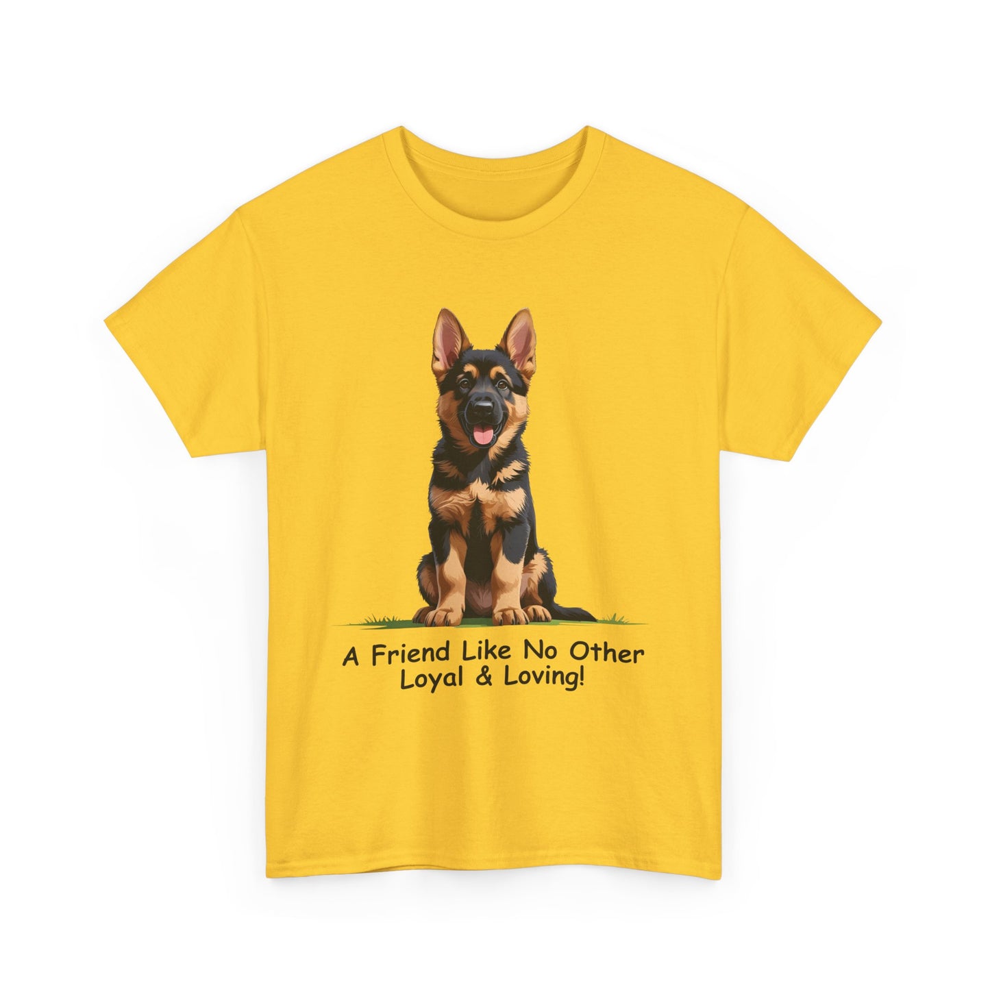 Adorable German Shepherd Puppy Lover Tee: A Friend Like No Other, Dog Owner Gift, Dog Mom Shirt, Gifts for Animal Lovers, Unisex Cotton T-shirt