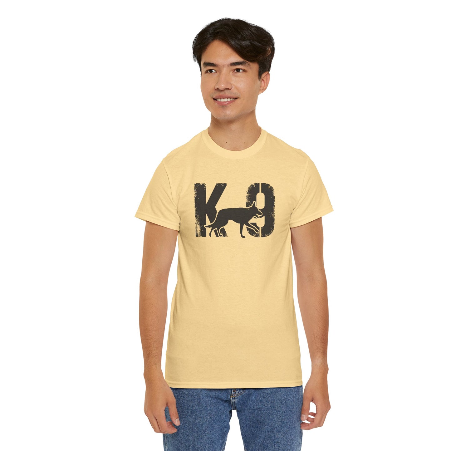 K-9 Dog Lover's Unisex Heavy Cotton Tee | T-Shirt for K-9 Handler | Dog Between K and 9 Design