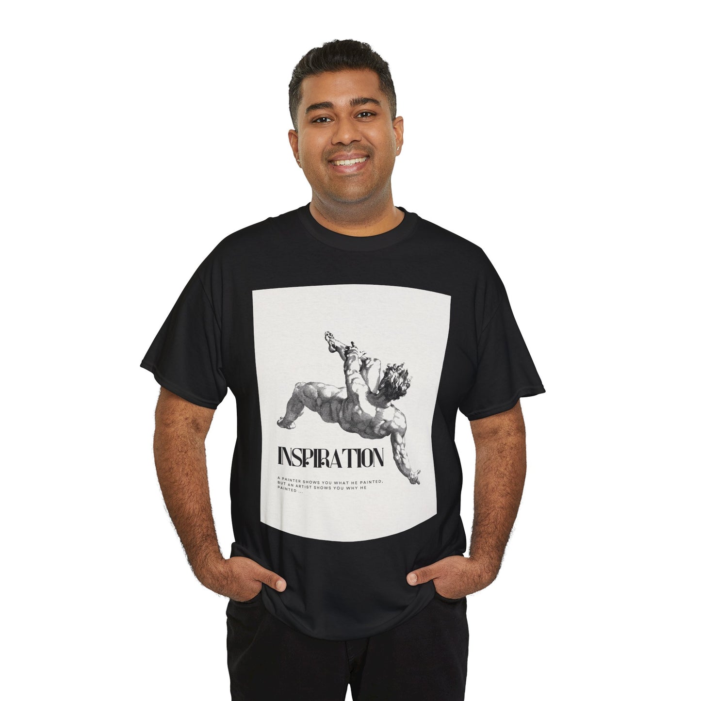Inspiration Unisex Heavy Cotton Tee, Motivational Shirt, Gift for Artists, Casual Wear, Quote T-Shirt, Birthday Gift